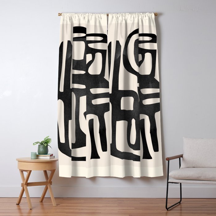 Modern Abstract Shapes 34 Window Curtain Gallery Image 5