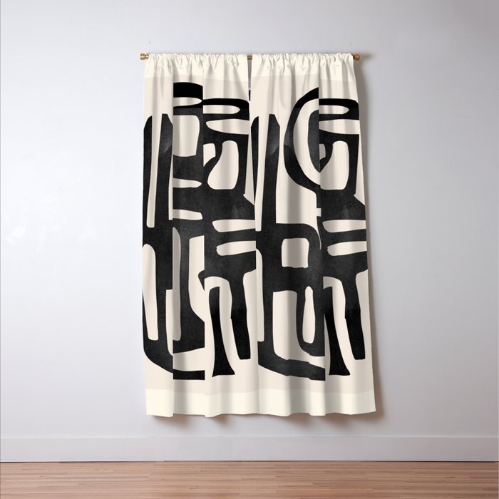 Modern Abstract Shapes 34 Window Curtain Gallery Image 3