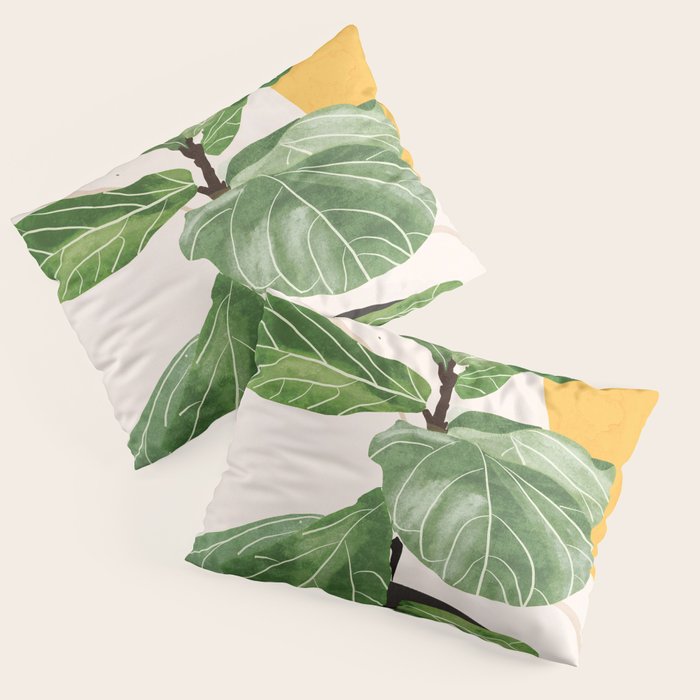 Abstract Art / Plant 2 Pillow Sham Gallery Image 3