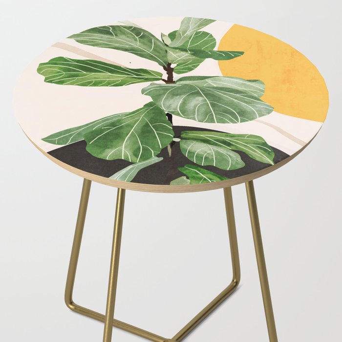 Abstract Art / Plant 2 Side Table Gallery Image 2