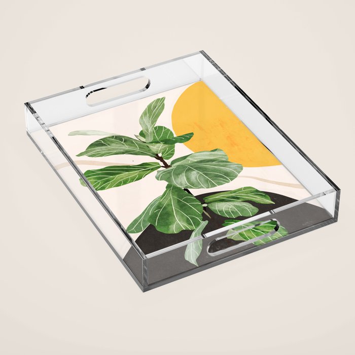 Abstract Art / Plant 2 Acrylic Tray Gallery Image 1