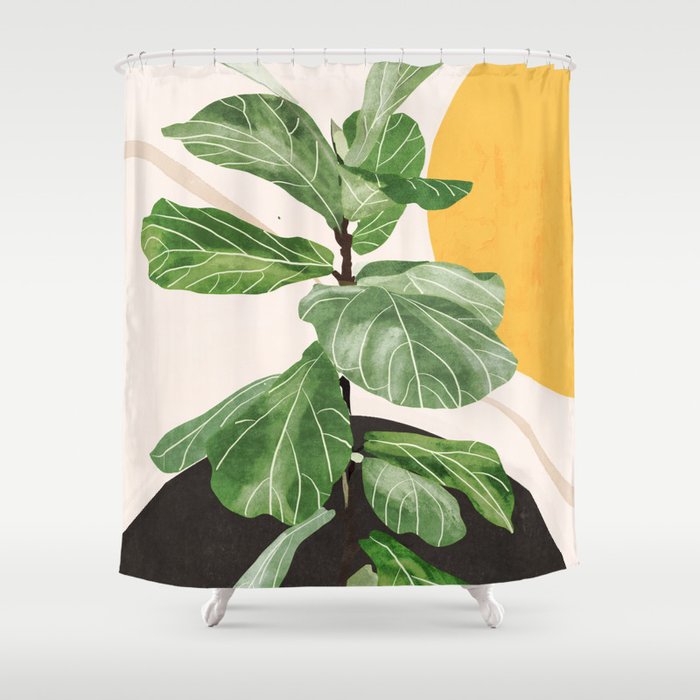 Abstract Art / Plant 2 Shower Curtain Gallery Image 1