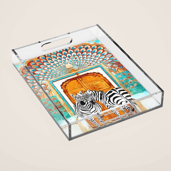 Zebra - Take Your Stripes Wherever You Go Acrylic Tray Gallery Image 1