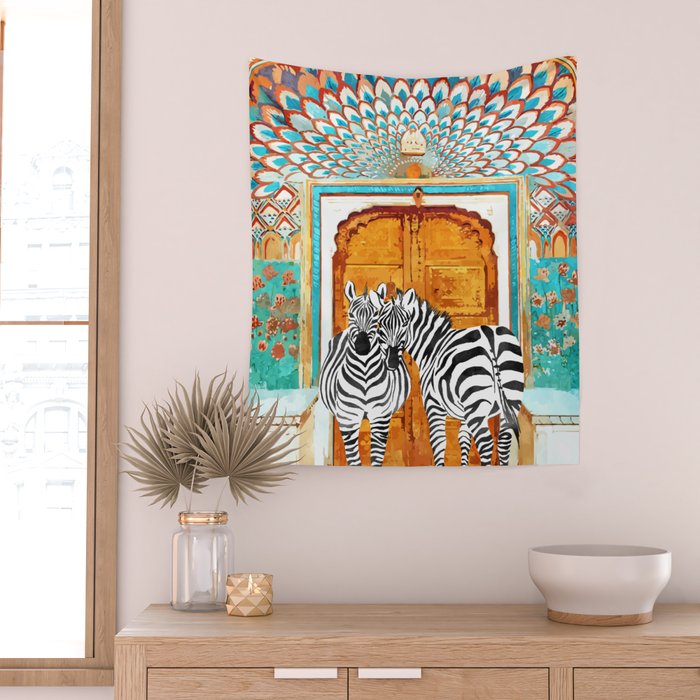 Zebra - Take Your Stripes Wherever You Go Wall Tapestry Gallery Image 2