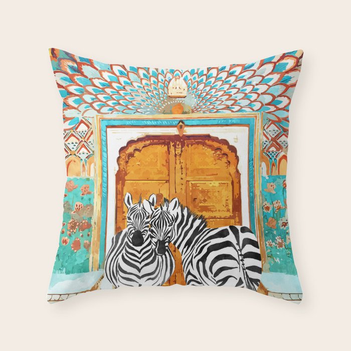 Zebra - Take Your Stripes Wherever You Go Throw Pillow Gallery Image 6