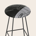 Minimalist Black And White Coffee Cups Stool Gallery Image 2