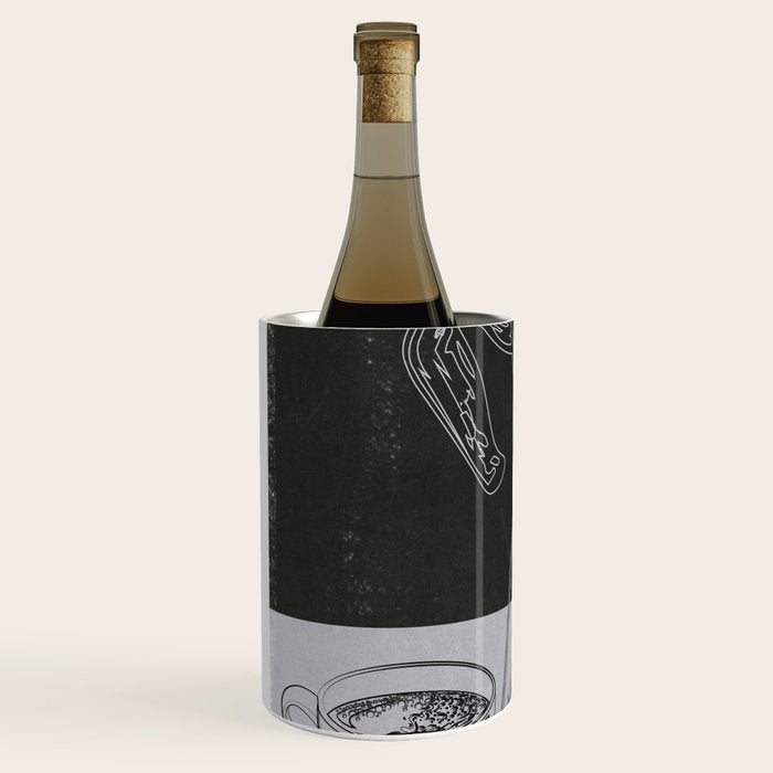 Minimalist Black And White Coffee Cups Wine Chiller Gallery Image 2