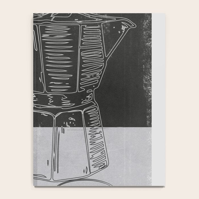 Minimalist Black And White Coffee Cups Notebook Gallery Image 4