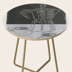 Minimalist Black And White Coffee Cups Side Table Gallery Image 2