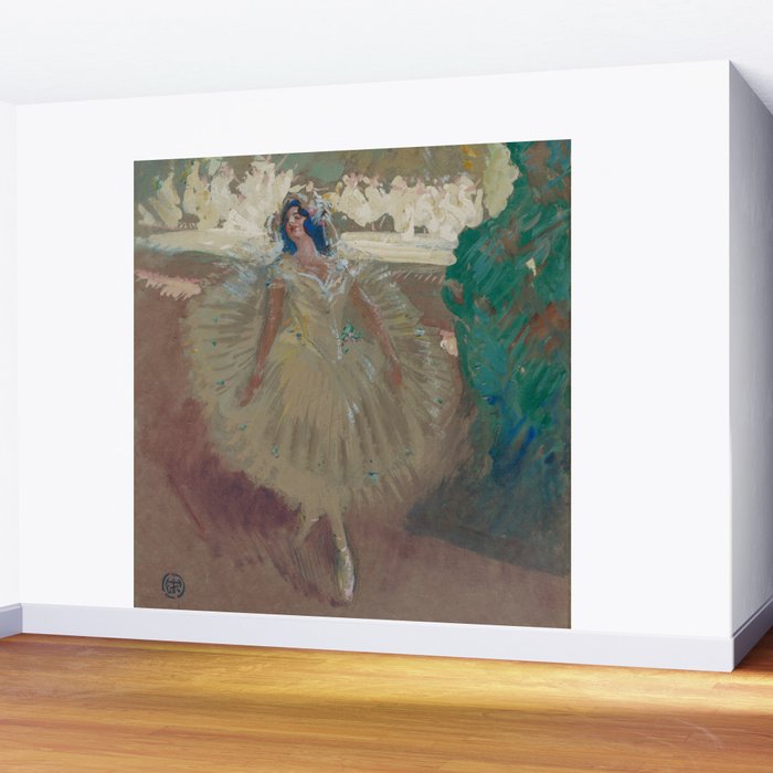 Pavlova, prima ballerina ballet Swan Lake portrait still life female painting by Henry Keller Wall Mural Gallery Image 2