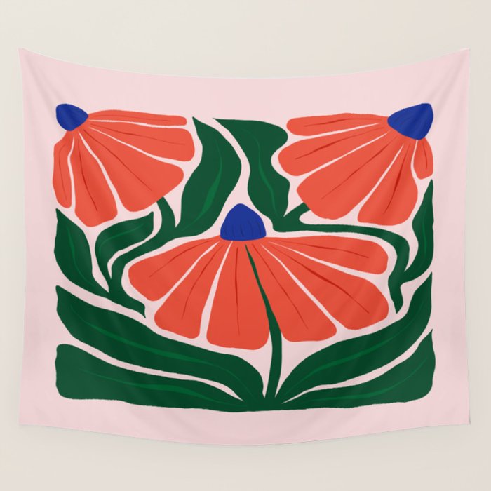Carmine Lily Wall Tapestry Gallery Image 1