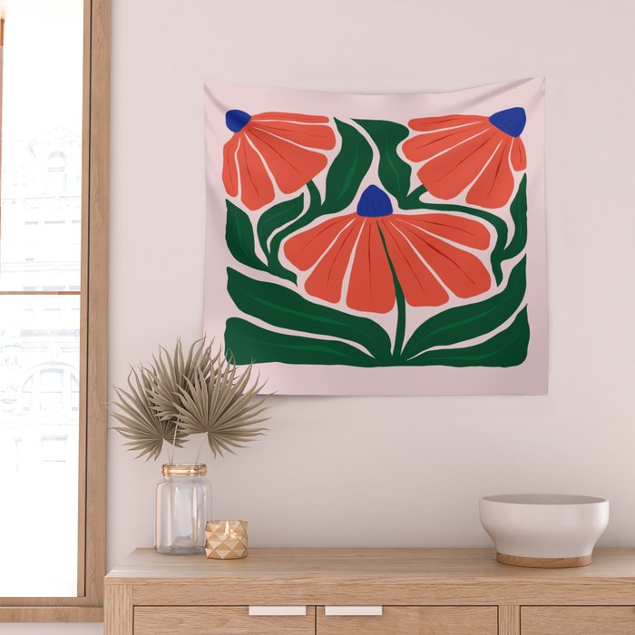 Carmine Lily Wall Tapestry Gallery Image 2