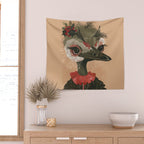 Festive Ostrich Wall Tapestry Gallery Image 2
