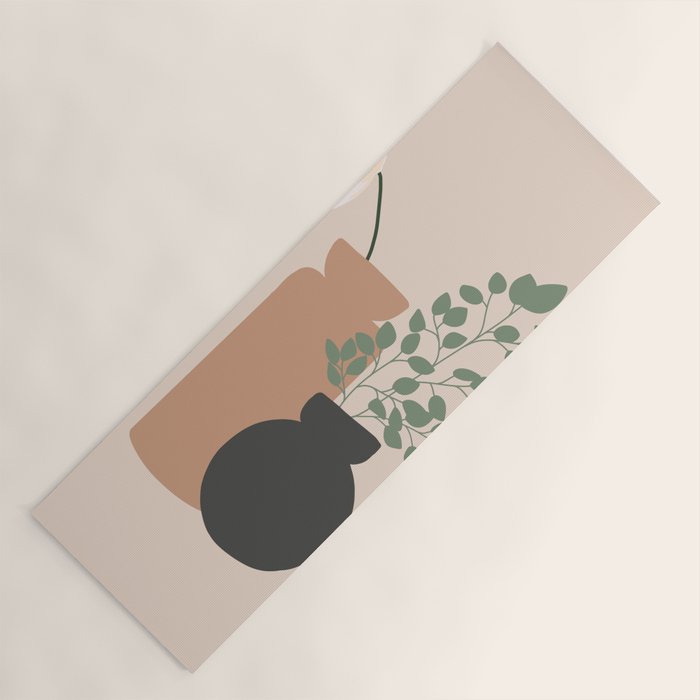 Vase no. 3 with Eucalyptus and Tulip Yoga Mat