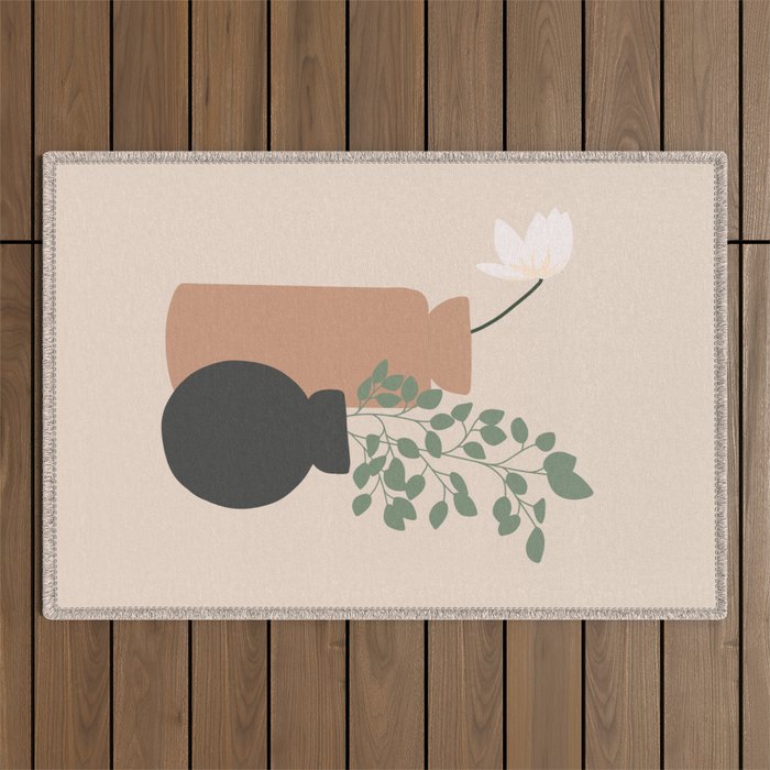 Vase no. 3 with Eucalyptus and Tulip Outdoor Rug Gallery Image 1