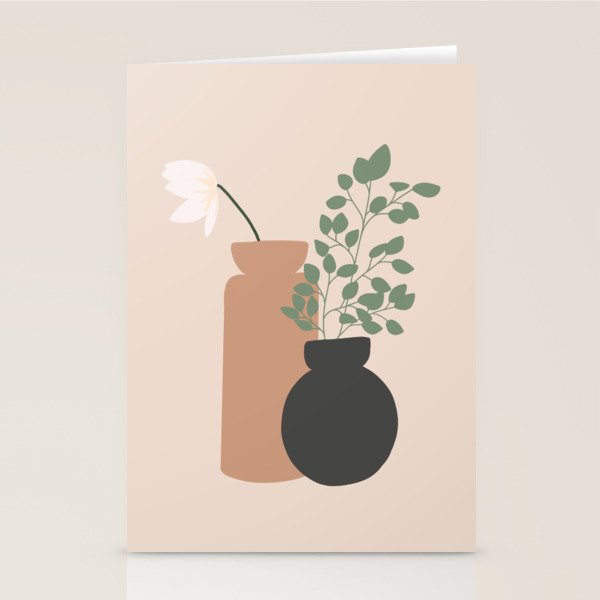 Vase no. 3 with Eucalyptus and Tulip Stationery Card Gallery Image 2