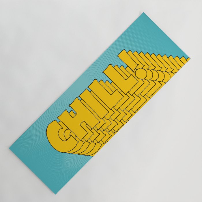 Chill Chill Chill! | Blue Edition Yoga Mat Gallery Image 1