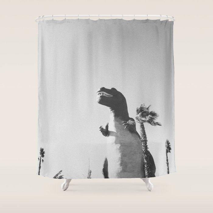 DINO / Cabazon Dinosaurs, California Shower Curtain Gallery Image 1