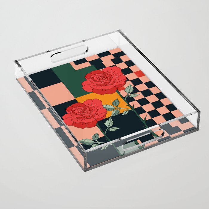 Red Roses 2 Acrylic Tray Gallery Image 1