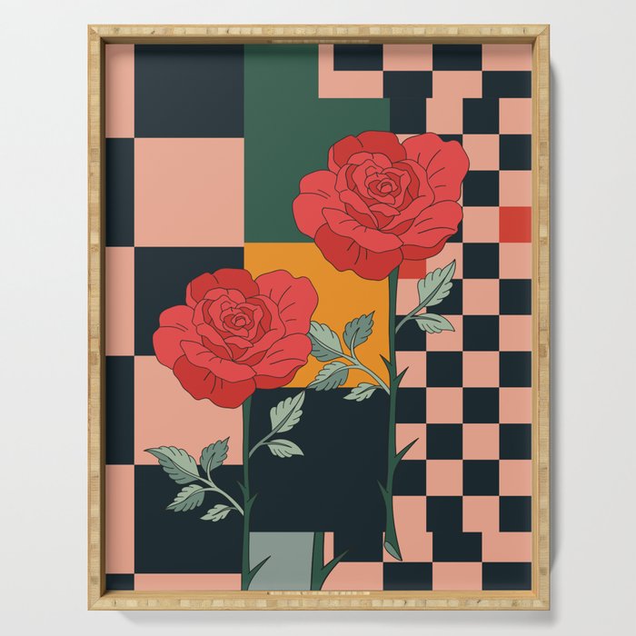 Red Roses 2 Serving Tray Gallery Image 1