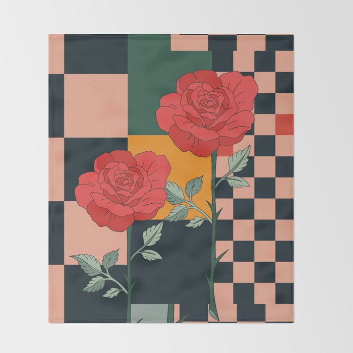 Red Roses 2 Throw Blanket Gallery Image 2