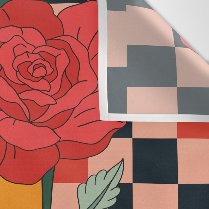 Red Roses 2 Wall Tapestry Gallery Image 3