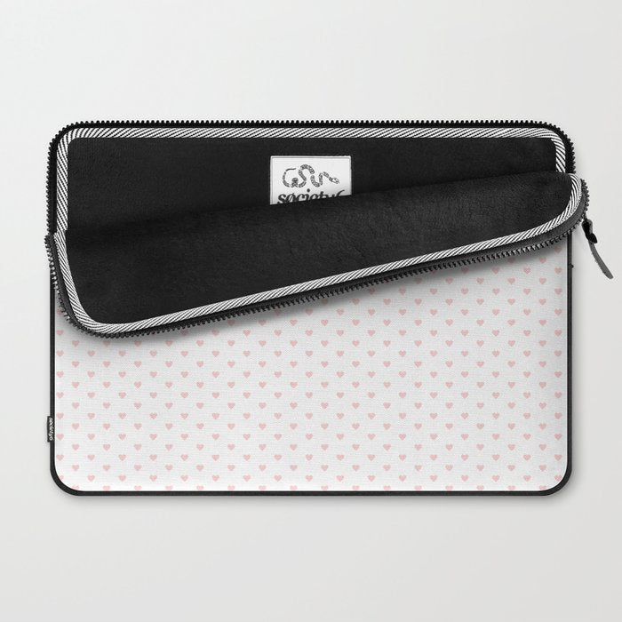 Small Pastel Pink heart pattern Laptop Sleeve Gallery Image 2