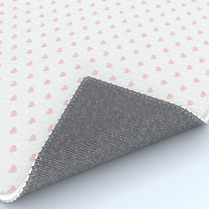 Small Pastel Pink heart pattern Rug Gallery Image 4