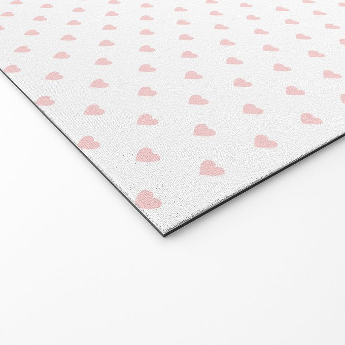 Small Pastel Pink heart pattern Welcome Mat Gallery Image 2