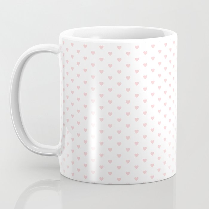 Small Pastel Pink heart pattern Coffee Mug Gallery Image 3