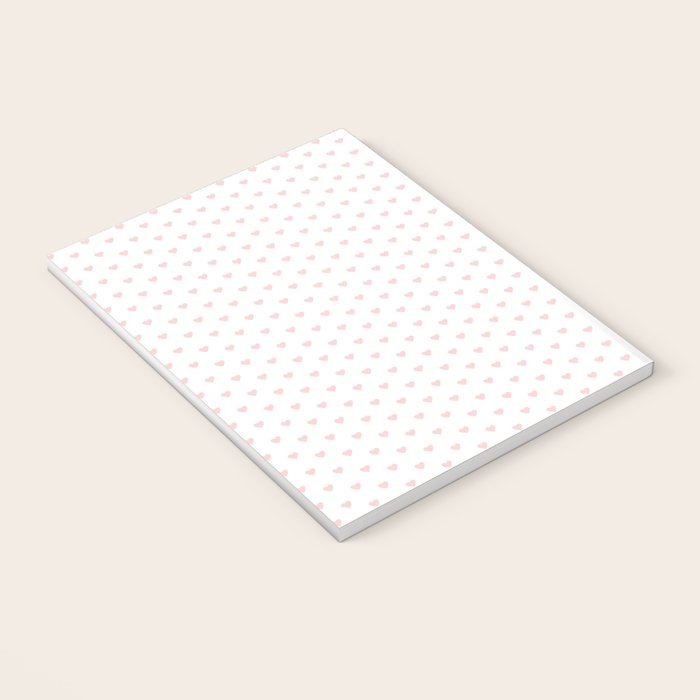 Small Pastel Pink heart pattern Notebook Gallery Image 3