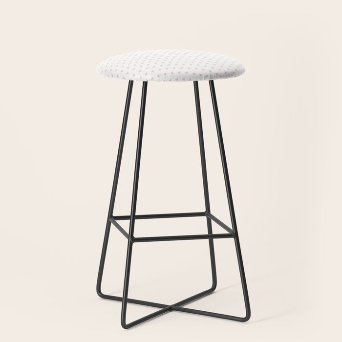 Small Pastel Pink heart pattern Stool Gallery Image 1