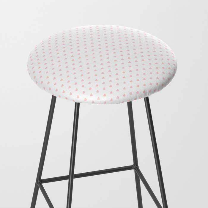 Small Pastel Pink heart pattern Stool Gallery Image 2