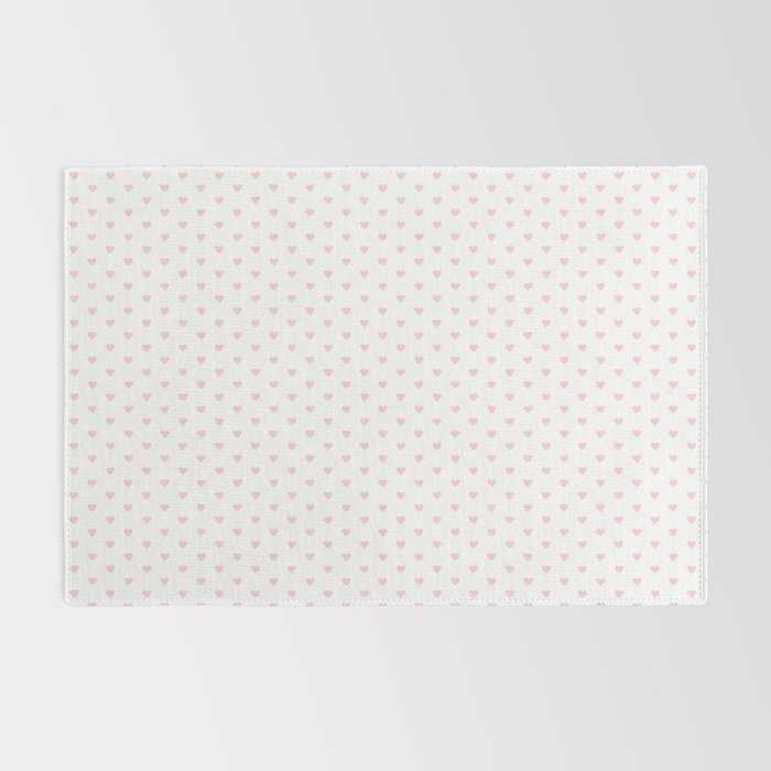 Small Pastel Pink heart pattern Rug Gallery Image 2
