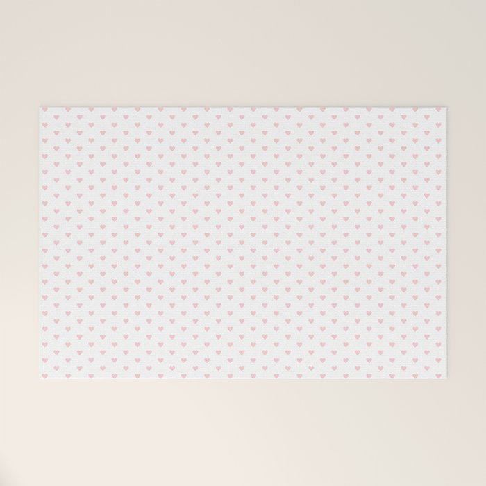 Small Pastel Pink heart pattern Welcome Mat Gallery Image 1