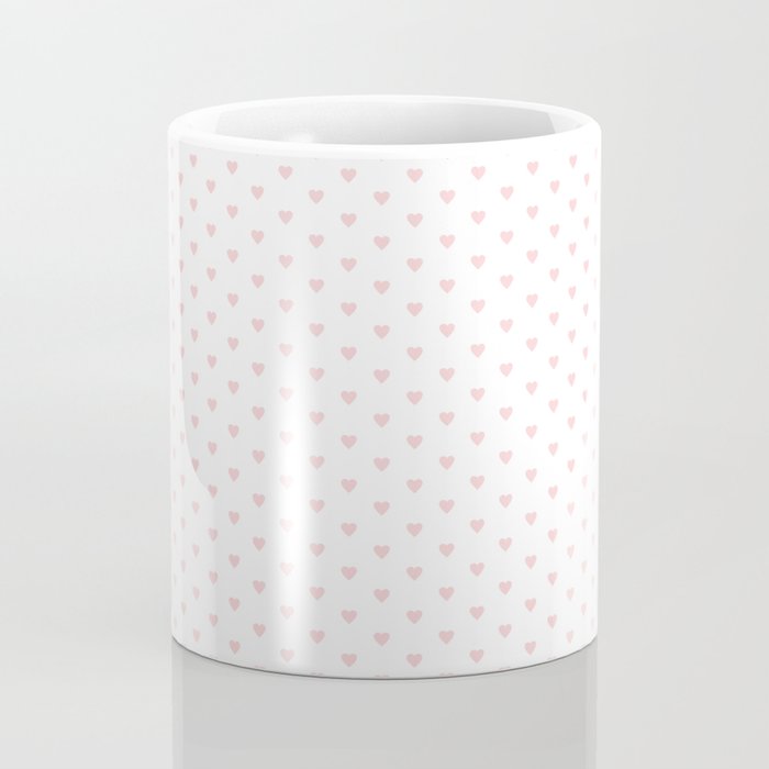 Small Pastel Pink heart pattern Coffee Mug Gallery Image 4
