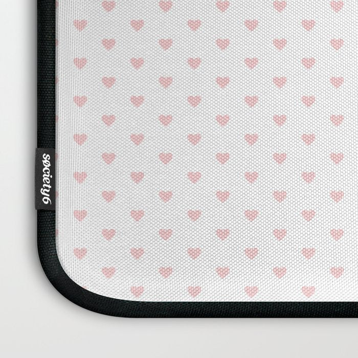 Small Pastel Pink heart pattern Laptop Sleeve Gallery Image 3