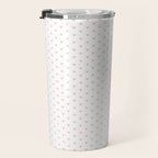 Small Pastel Pink heart pattern Travel Mug Gallery Image 3