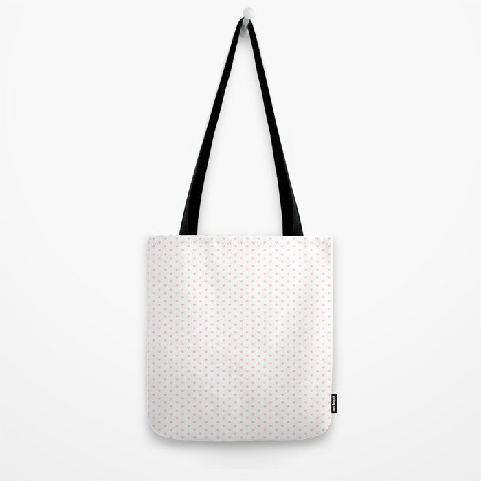 Small Pastel Pink heart pattern Tote Bag Gallery Image 2