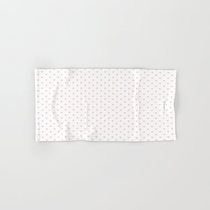 Small Pastel Pink heart pattern Bath Towel Gallery Image 1