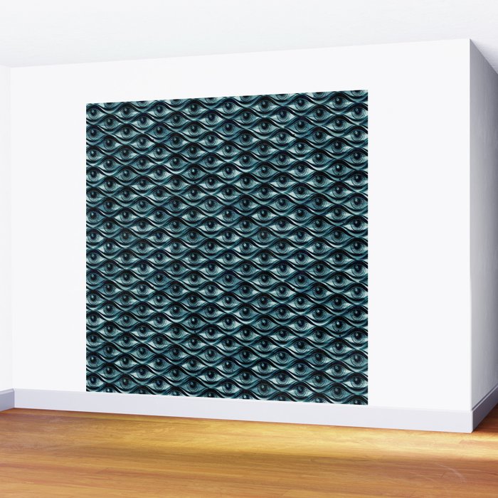 Hypnotized - vintage blue Wall Mural Gallery Image 2
