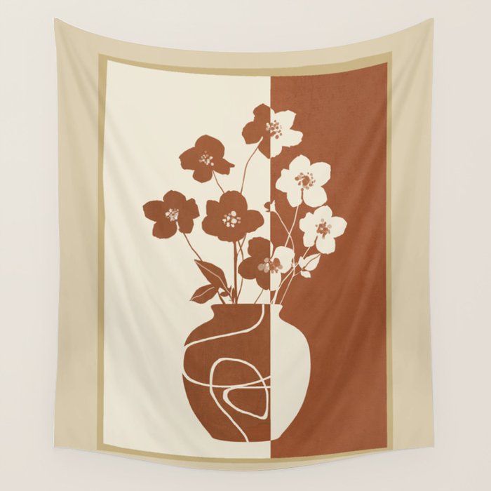 Botanical Contras 5 Wall Tapestry Gallery Image 1
