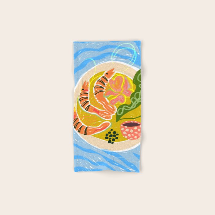 Tiger Shrimp Seafood Platter Bath Towel Gallery Image 1