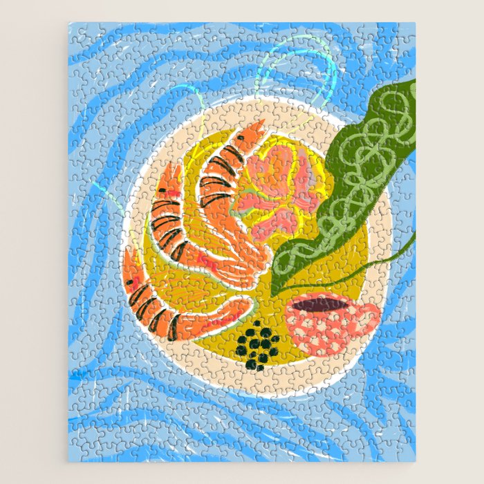 Tiger Shrimp Seafood Platter Jigsaw Puzzle Gallery Image 1
