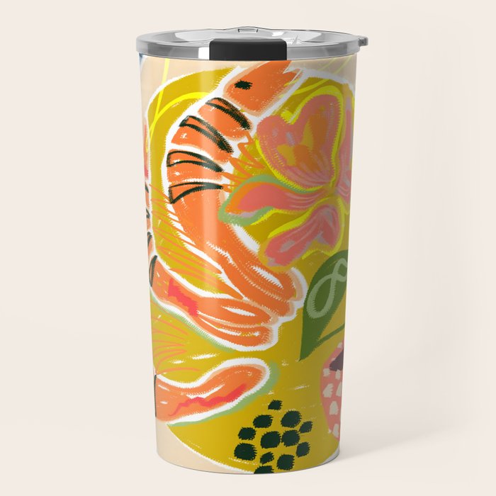 Tiger Shrimp Seafood Platter Travel Mug Gallery Image 1