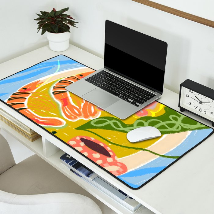 Tiger Shrimp Seafood Platter Desk Mat Gallery Image 2