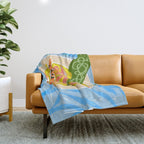 Tiger Shrimp Seafood Platter Throw Blanket Gallery Image 1