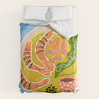 Tiger Shrimp Seafood Platter Duvet Cover Gallery Image 6