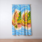 Tiger Shrimp Seafood Platter Window Curtain Gallery Image 3