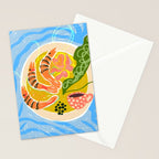 Tiger Shrimp Seafood Platter Stationery Card Gallery Image 2